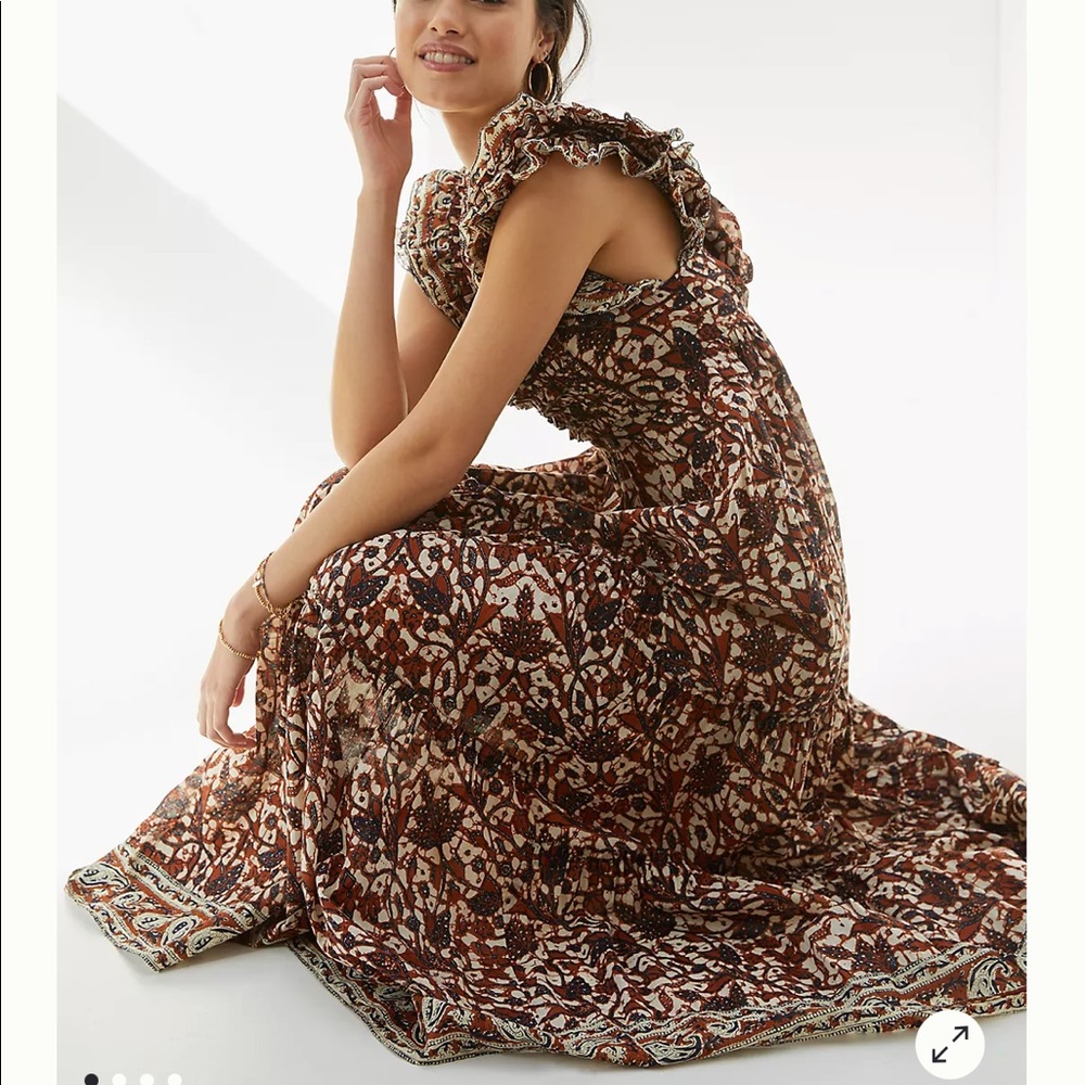 Anthropology NWT smocked maxi dress